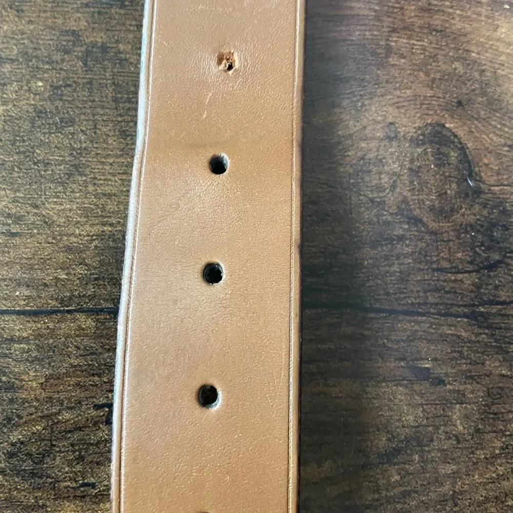 Vintage Coach Men’s Leather Belt in Natural Tan Size 38